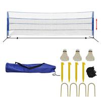 vidaXL Badmintono tinklas su plunksninukais, 500x155 cm