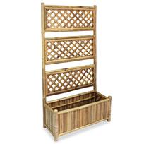 vidaXL Lovelis su bambukiniu treliažu, 70cm, aukštas