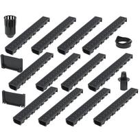 vidaXL Drenažo latakai, 12 vnt., plastikas, 12 m
