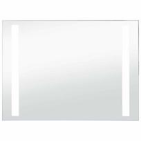 vidaXL Sieninis vonios kambario veidrodis su LED, 100x60cm