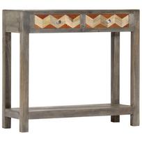 vidaXL Konsolinis staliukas, pilkas, 86x30x76cm, mango medienos mas.