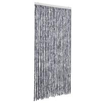 vidaXL Užuolaida nuo vabzdžių, sidabrinės sp., 100x220cm, šenilis
