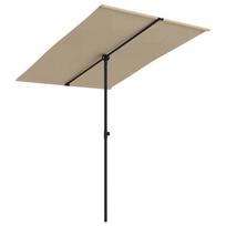 vidaXL Sodo skėtis nuo saulės su aliuminio stulpu, taupe, 2x1,5m