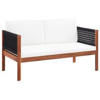 vidaXL Dvivietė sodo sofa, akacijos medienos masyvas