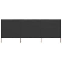 vidaXL Uždanga nuo vėjo, antracito, 400x160cm, audinys, 3 plokštės
