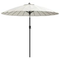 vidaXL Lauko skėtis nuo saulės su aliuminio stulpu, smėlio, 270cm