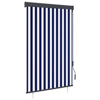 vidaXL Lauko roletas, baltos ir mėlynos spalvų, 120x250cm