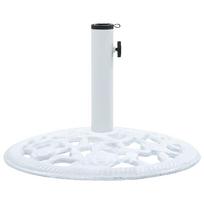 vidaXL Skėčio pagrindas, baltos spalvos, ketus, 12kg, 48cm