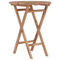 vidaXL Sulankstomas sodo stalas, 60cm, tikmedžio medienos masyvas