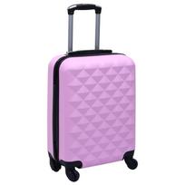 vidaXL Lagaminas su ratukais, rožinės spalvos, ABS, kieto korpuso