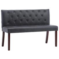 vidaXL Suoliukas, pilkos spalvos, 120cm, dirbtinė versta oda