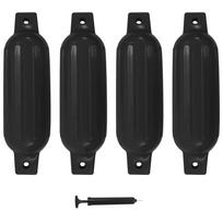 vidaXL Valties bortų apsaugos, 4vnt., juodos spalvos, 41x11,5cm, PVC