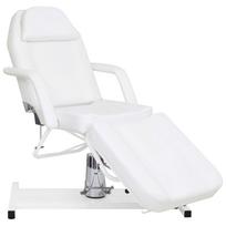 vidaXL Masažinis stalas, baltos spalvos, 180x62x(87-112)cm