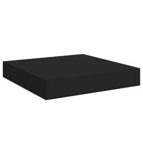 vidaXL Pakabinama sieninė lentyna, juodos spalvos, 23x23,5x3,8cm, MDF