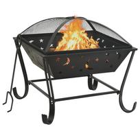 vidaXL Laužavietė su žarstekliu, 62cm, plienas, XXL