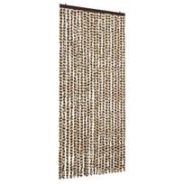vidaXL Užuolaida nuo vabzdžių, smėlio ir ruda, 90x220cm šenilis