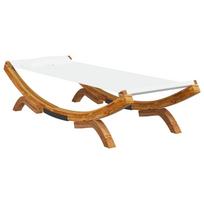 vidaXL Lauko poilsio gultas, kreminis, 100x188,5x44cm, mediena