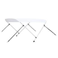 vidaXL Bimini viršaus stogelis, baltas, 180x130x110cm, 2 lankų rėmas