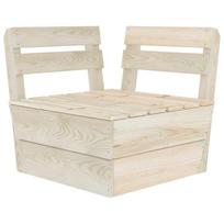 vidaXL Modulinė kampinė sofa iš palečių, impregnuota eglės mediena