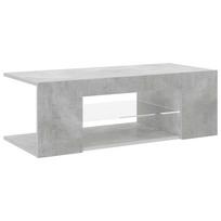 vidaXL Tv spintelė su LED apšvietimu, betono pilka, 90x39x30cm