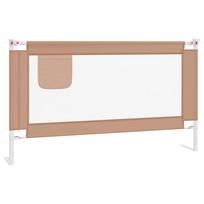 vidaXL Apsauginis turėklas vaiko lovai, taupe, 140x25cm, audinys
