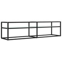vidaXL TV spintelė, balta marmuro, 160x40x40,5cm, grūdintas stiklas