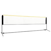 vidaXL Reguliuojamas badmintono tinklas, 500x103x94–158cm, metalas