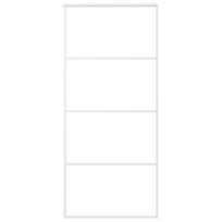 vidaXL Stumdomos durys, baltos, 90x205cm, ESG stiklas ir aliuminis