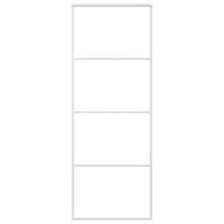 vidaXL Stumdomos durys, baltos, 76x205cm, ESG stiklas ir aliuminis