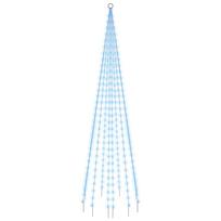 vidaXL Kalėdų eglutė ant vėliavos stiebo, 300cm, 310 mėlynų LED