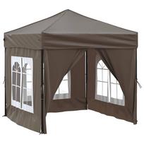 vidaXL Proginė palapinė su šoninėmis sienomis, taupe, 2x2m