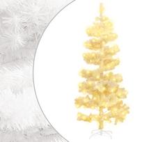 vidaXL Kalėdų eglutė su stovu, balta, 150cm, PVC, spiralės formos