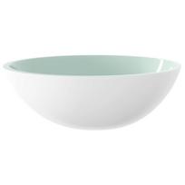 vidaXL Praustuvas, baltos spalvos, 50x37x14cm, stiklas