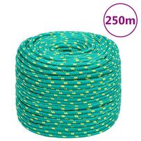 vidaXL Valties virvė, žalios spalvos, 6mm, 250m, polipropilenas