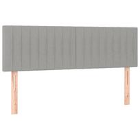 vidaXL Galvūgaliai, šviesiai pilki, 144x5x78/88 cm, audinys