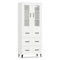 vidaXL Komoda, baltos spalvos, 69,5x34x180cm, apdirbta mediena