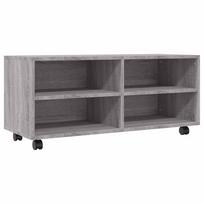 vidaXL TV spintelė su ratukais, pilka ąžuolo, 90x35x35cm, mediena