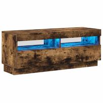 vidaXL Televizoriaus spintelė su LED, dūminio ąžuolo, 100x35x40cm