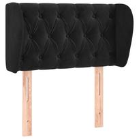 vidaXL Galvūgalis su auselėmis, juodos spalvos,83x23x78/88 cm, aksomas