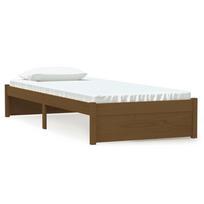vidaXL Lovos rėmas, medaus rudas, 75x190cm, pušies masyvas, vienvietis