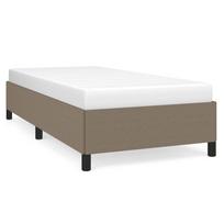 vidaXL Lovos rėmas be čiužinio, taupe, 90x190 cm, audinys