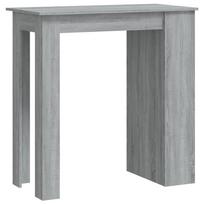 vidaXL Baro stalas su lentyna, pilkas ąžuolo, 102x50x103,5cm, mediena