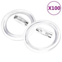 vidaXL Ženkliukų rinkinys su smeigtukais, 100vnt., akrilas, 44mm