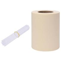 vidaXL Privatumo suteikianti sodo pertvara, kreminė, 70x0,19m, PVC