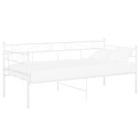 vidaXL Sofos-lovos rėmas, baltos spalvos, 90x200cm, metalas