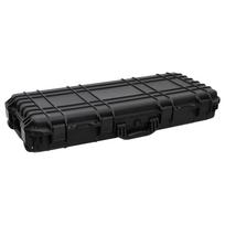 vidaXL Skrydžio dėklas su ratukais, juodos spalvos, 96x42x16cm, PP