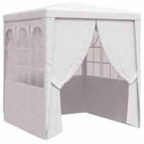vidaXL Proginė palapinė su šoninėmis sienomis, balta, 2,5x2,5m, 90g/m²