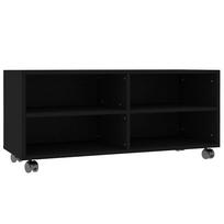 vidaXL TV spintelė su ratukais, juoda, 90x35x35cm, apdirbta mediena