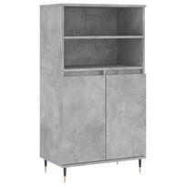 vidaXL Komoda, betono pilkos spalvos, 60x36x110cm, apdirbta mediena