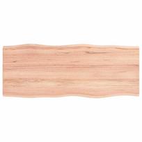 vidaXL Stalviršis, šviesiai rudas, 100x40x2cm, ąžuolo medienos masyvas